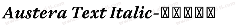 Austera Text Italic字体转换